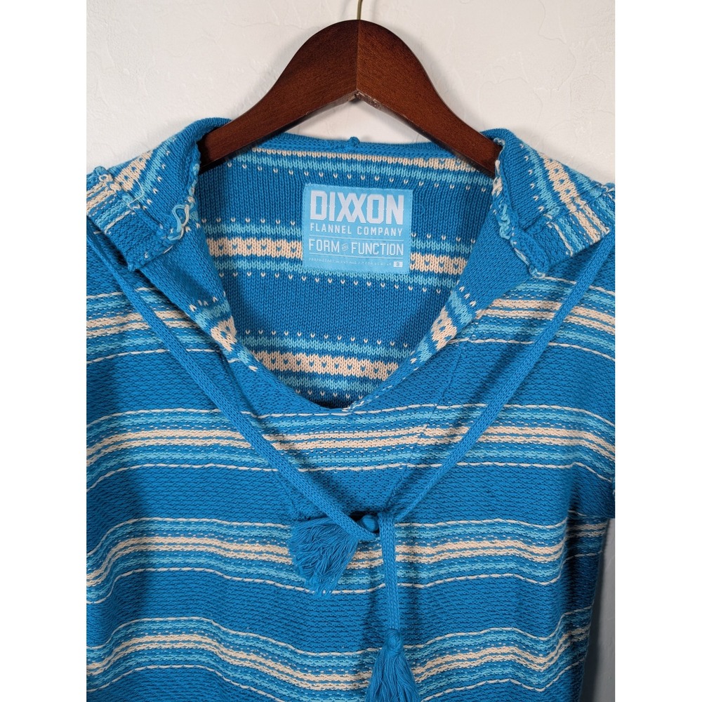 Dixxon Flannel Co. Baja Hoodie Pullover Women Small Striped Knit Kangaroo Pocket - Picture 3 of 11